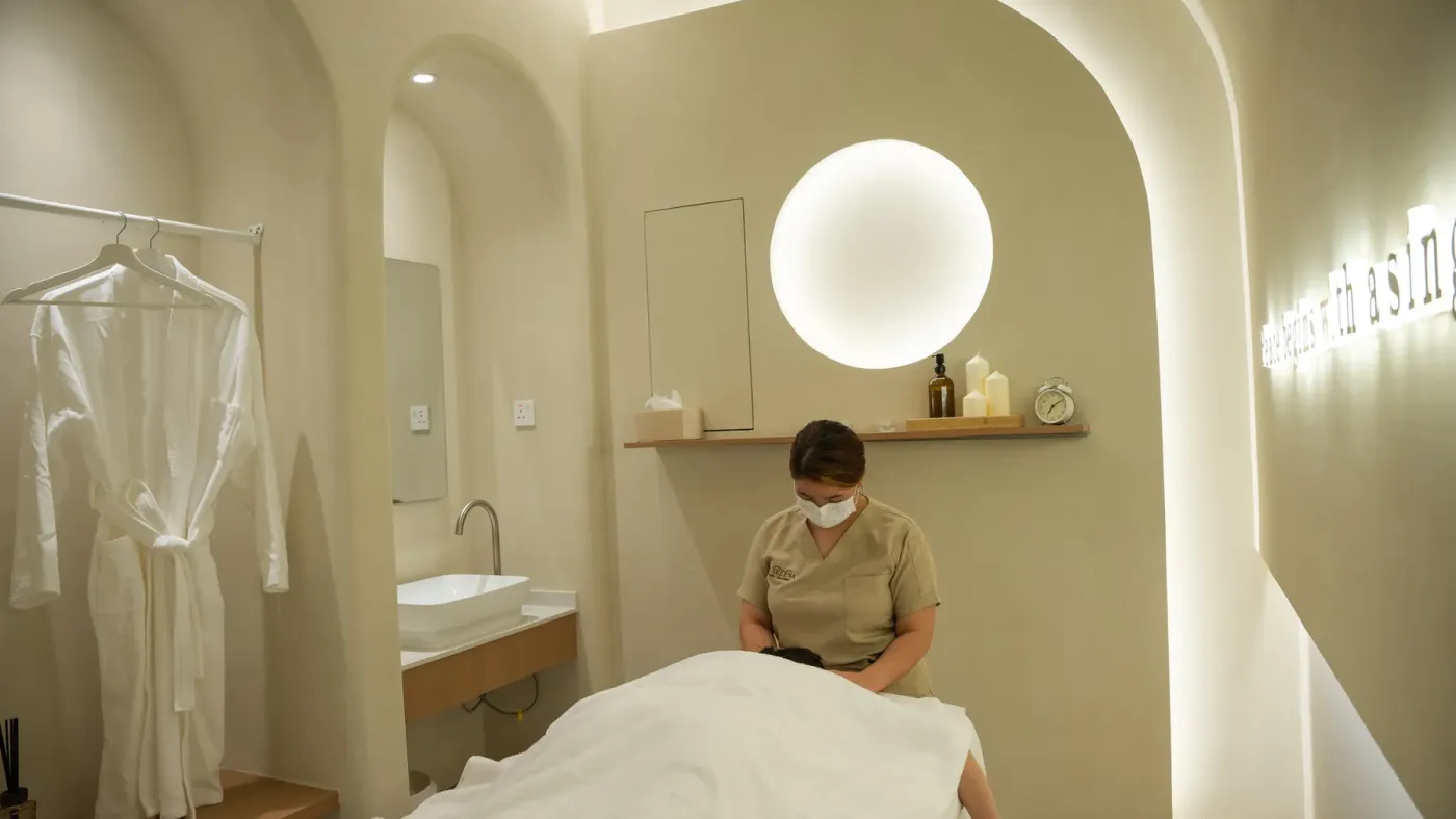 Facial treatment at Nova Selena Spa