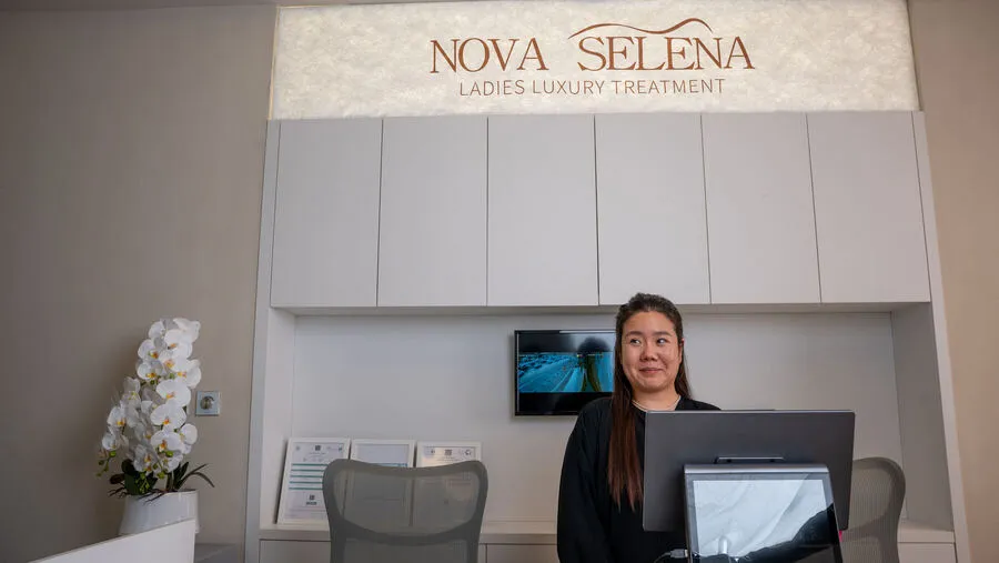 Ladies luxury treatment reception desk at Nova Selena Spa